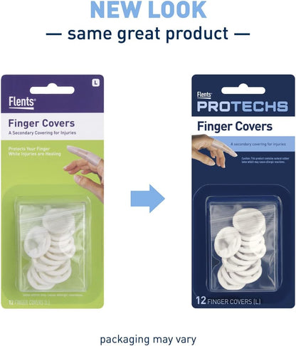 First Aid Finger Cots, Protect Finger During Healing, Cover Cuts & Injuries, Durable & Comfortable Barrier Gloves for Wound Care and Hygiene, Disposable, Latex, 36 Count