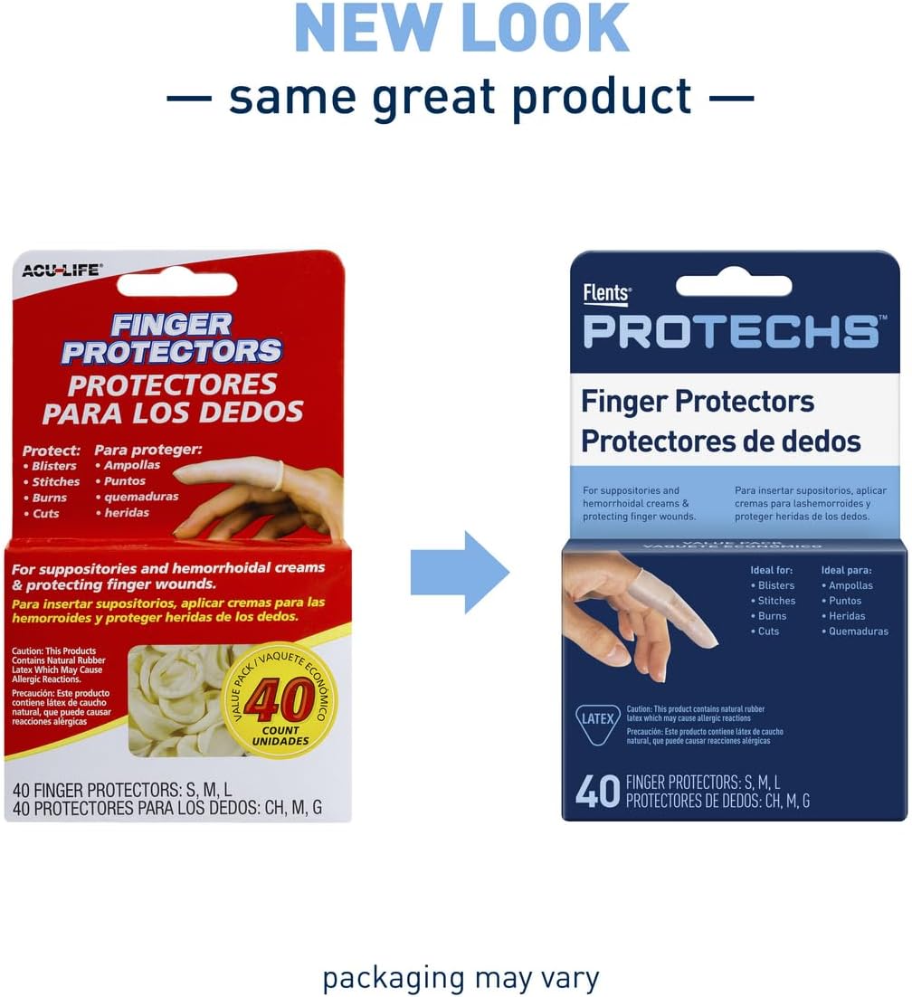 First Aid Finger Cots, Protect Finger During Healing, Cover Cuts & Injuries, Durable & Comfortable Barrier Gloves for Wound Care and Hygiene, Disposable, Latex, 36 Count