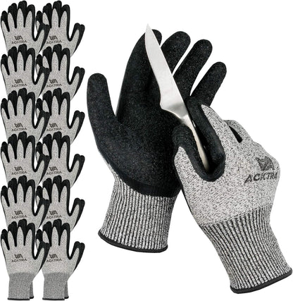 Level 5 Cut Resistant Safety WORK GLOVES, 12 pairs