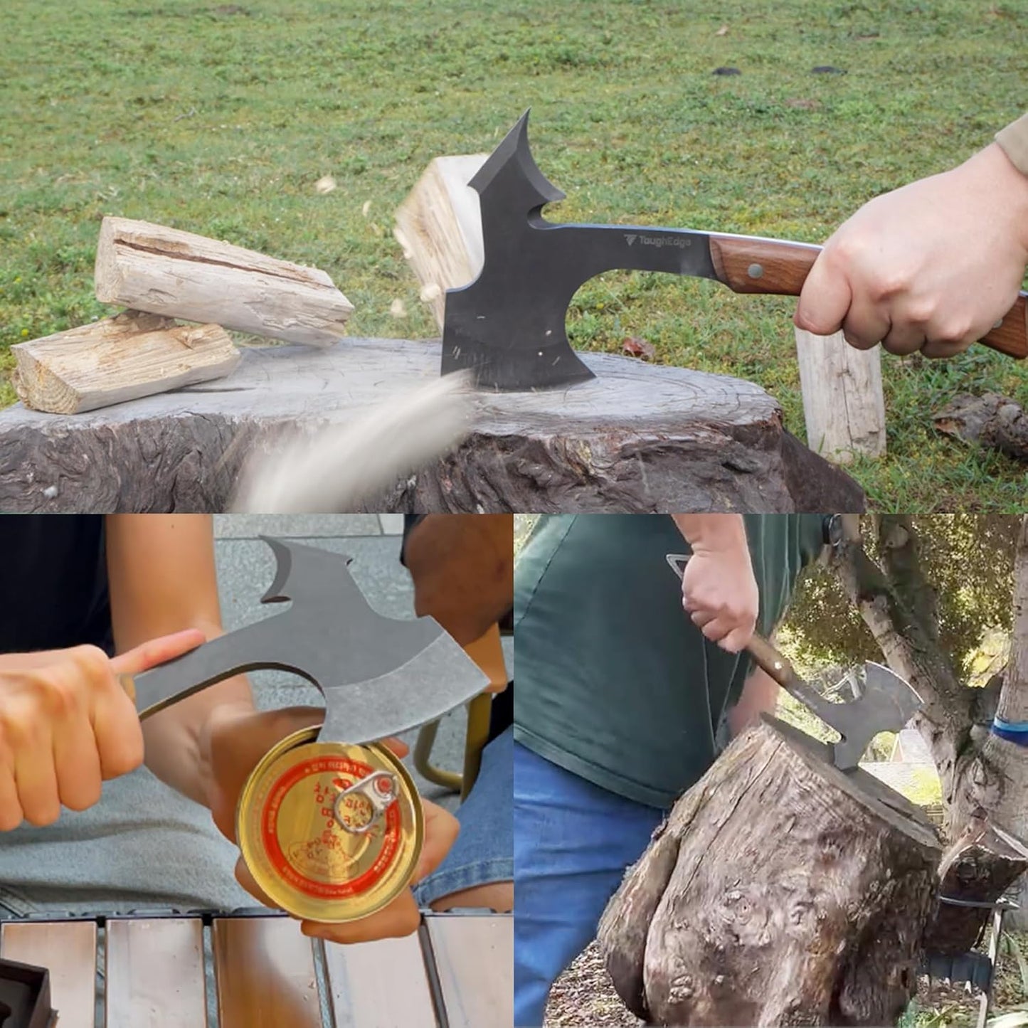 Meat Cleaver Knife, forged 8.07" Bone Chopper, 6mm Thick Blade, All-in-One Chop & Slice Knife with Wenge Wood Handle for Home Kitchen & BBQ