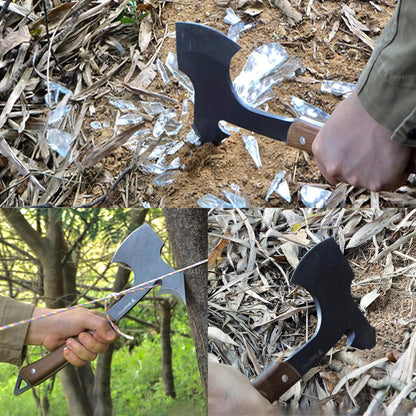 Meat Cleaver Knife, forged 8.07" Bone Chopper, 6mm Thick Blade, All-in-One Chop & Slice Knife with Wenge Wood Handle for Home Kitchen & BBQ