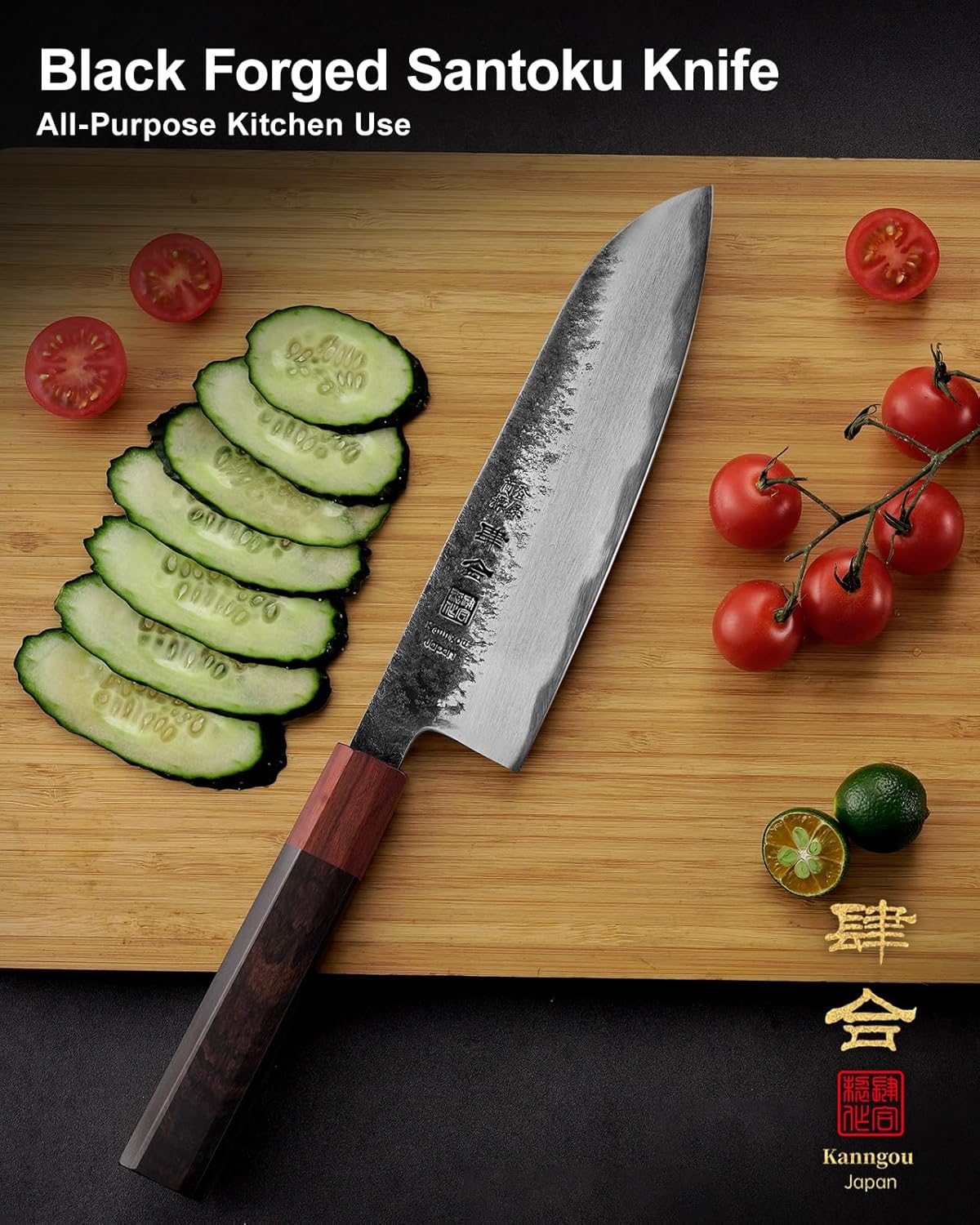 7 inch Nakiri Knife Japanese Chef Knife, AUS-8 Alloy Steel Vegetable Japanese Cleaver with Red Sandalwood and Eboy Wood Handle, Chopping Knife with Premium Gift Box (WA Series)