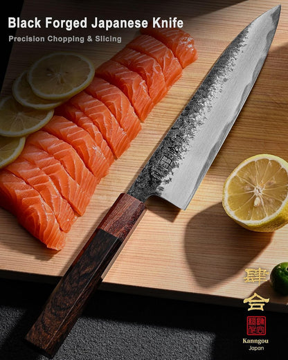 7 inch Nakiri Knife Japanese Chef Knife, AUS-8 Alloy Steel Vegetable Japanese Cleaver with Red Sandalwood and Eboy Wood Handle, Chopping Knife with Premium Gift Box (WA Series)