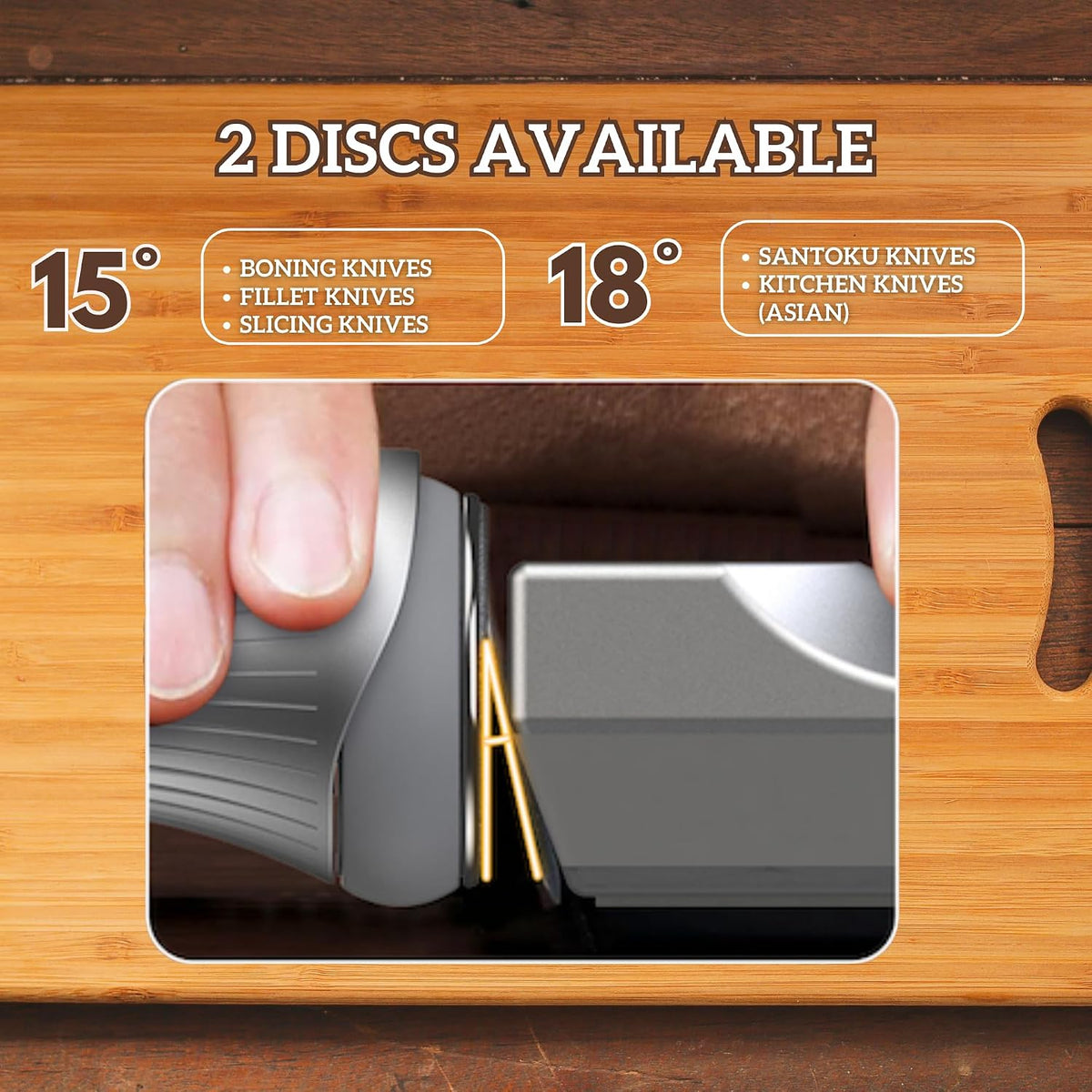Onze Rolling Knife Sharpener | For 15 18 20 22 Degree Knives | Ceramic Whetstone & Diamond Grit | Strong Magnet Anti Rolling Ergonomic Grip | Pink Gold