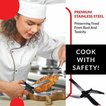 2 in 1 Kitchen Scissors for Food, Separable Stainless Steel Shears for Meat, Fruit & Vegetable