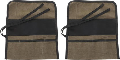 Woodworking Tool Kit Canvas Tool Roll Organizer Pouch Multi-Pocket Chisel Roll up Bag for Carving Storage and Diy Craftsmen 12.20X10.62 Inches