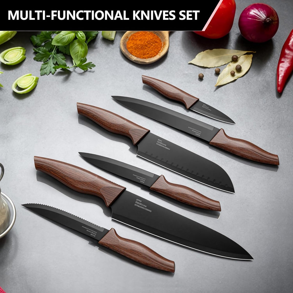 Knife Set with Block, 15 Pieces Kitchen Knife Block Set with Sharpener, High Carbon Stainless Steel Sharp Chef Knife Set with Ergonomic Handles, Anti Rust, White