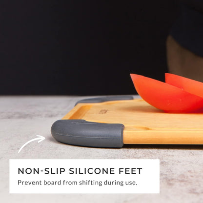 Essential Series Cutting Board for Kitchen- Natural Wood Fiber Composite, Dishwasher Safe, Eco-Friendly, Juice Grooves, Non-Slip Feet, Non-Porous, Reversible, BPA Free, X-Large -17" x 13"