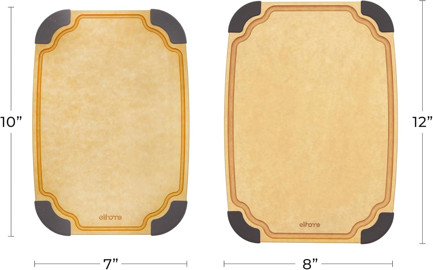 Essential Series Cutting Board for Kitchen- Natural Wood Fiber Composite, Dishwasher Safe, Eco-Friendly, Juice Grooves, Non-Slip Feet, Non-Porous, Reversible, BPA Free, X-Large -17" x 13"