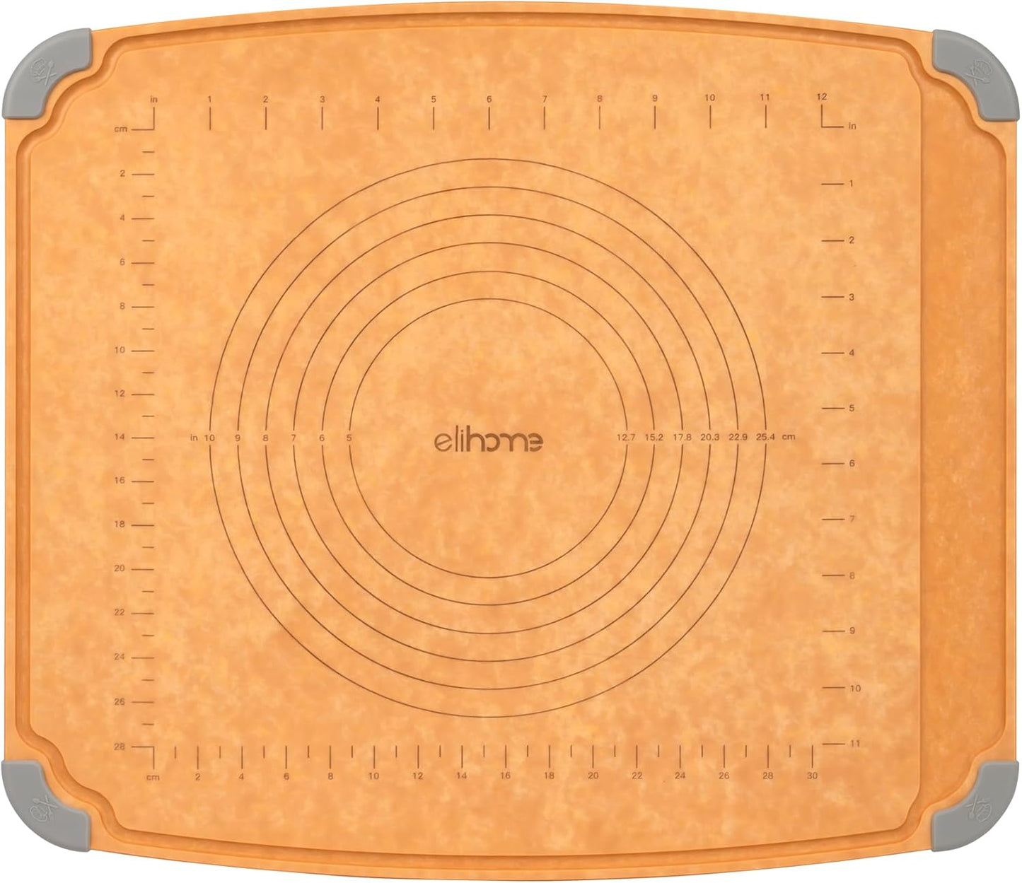 Essential Series Cutting Board for Kitchen- Natural Wood Fiber Composite, Dishwasher Safe, Eco-Friendly, Juice Grooves, Non-Slip Feet, Non-Porous, Reversible, BPA Free, X-Large -17" x 13"