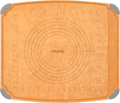 Essential Series Cutting Board for Kitchen- Natural Wood Fiber Composite, Dishwasher Safe, Eco-Friendly, Juice Grooves, Non-Slip Feet, Non-Porous, Reversible, BPA Free, X-Large -17" x 13"