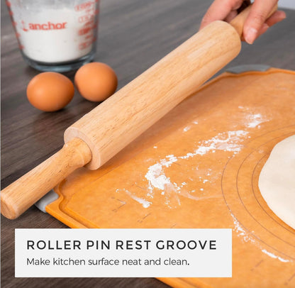 Essential Series Cutting Board for Kitchen- Natural Wood Fiber Composite, Dishwasher Safe, Eco-Friendly, Juice Grooves, Non-Slip Feet, Non-Porous, Reversible, BPA Free, X-Large -17" x 13"