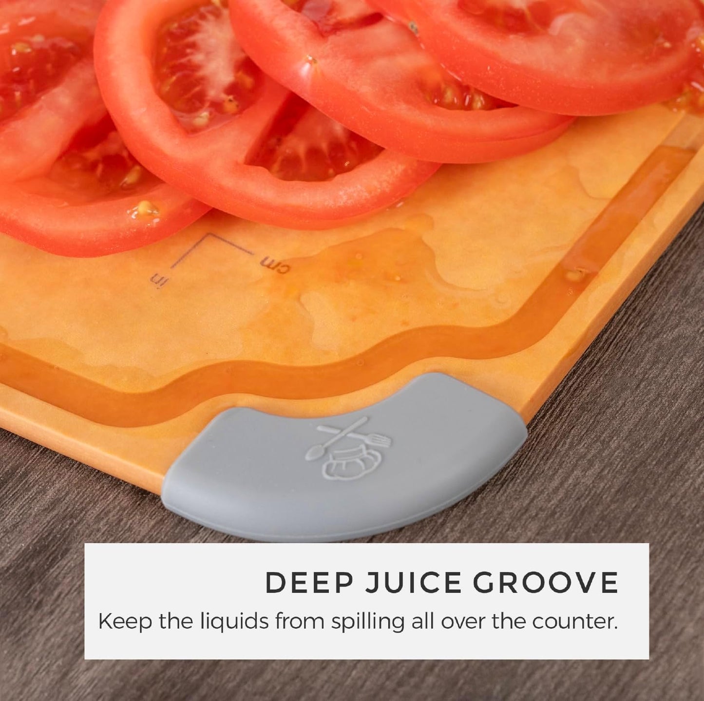 Essential Series Cutting Board for Kitchen- Natural Wood Fiber Composite, Dishwasher Safe, Eco-Friendly, Juice Grooves, Non-Slip Feet, Non-Porous, Reversible, BPA Free, X-Large -17" x 13"