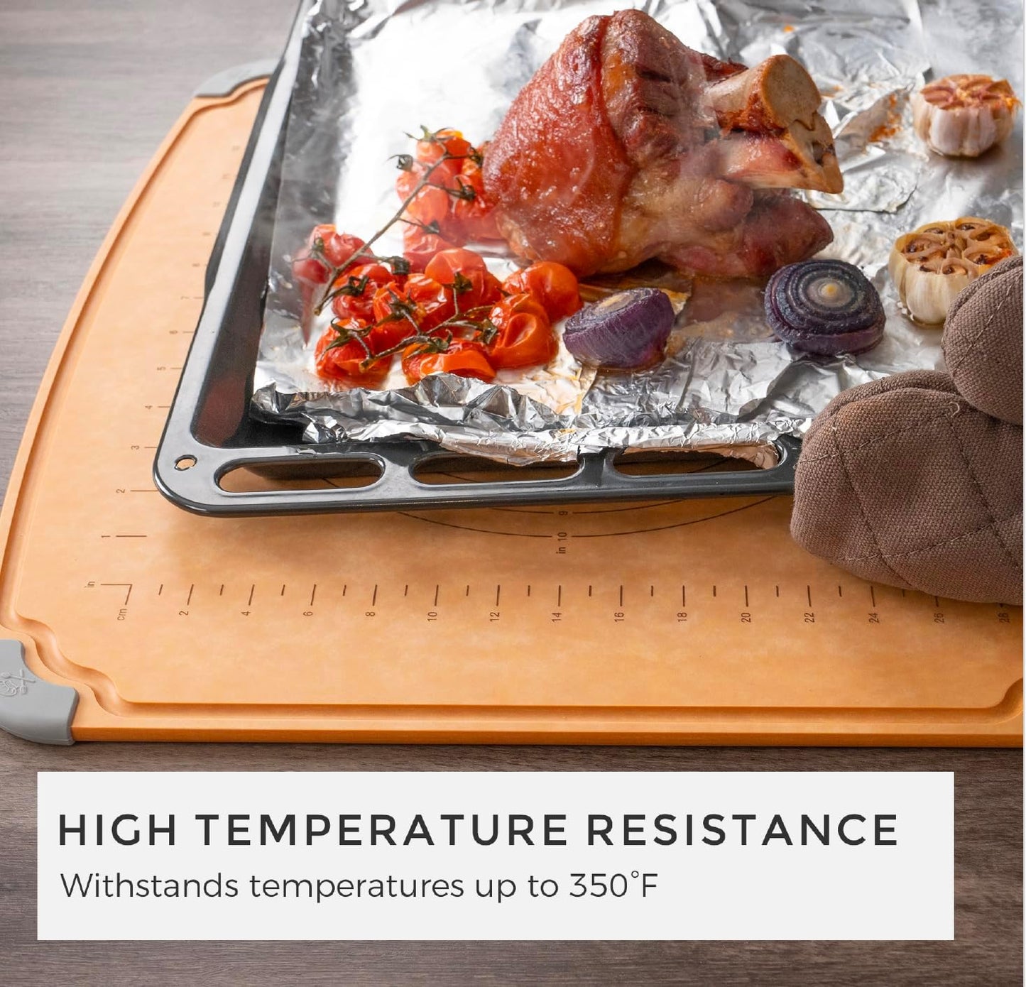 Essential Series Cutting Board for Kitchen- Natural Wood Fiber Composite, Dishwasher Safe, Eco-Friendly, Juice Grooves, Non-Slip Feet, Non-Porous, Reversible, BPA Free, X-Large -17" x 13"