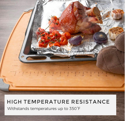 Essential Series Cutting Board for Kitchen- Natural Wood Fiber Composite, Dishwasher Safe, Eco-Friendly, Juice Grooves, Non-Slip Feet, Non-Porous, Reversible, BPA Free, X-Large -17" x 13"