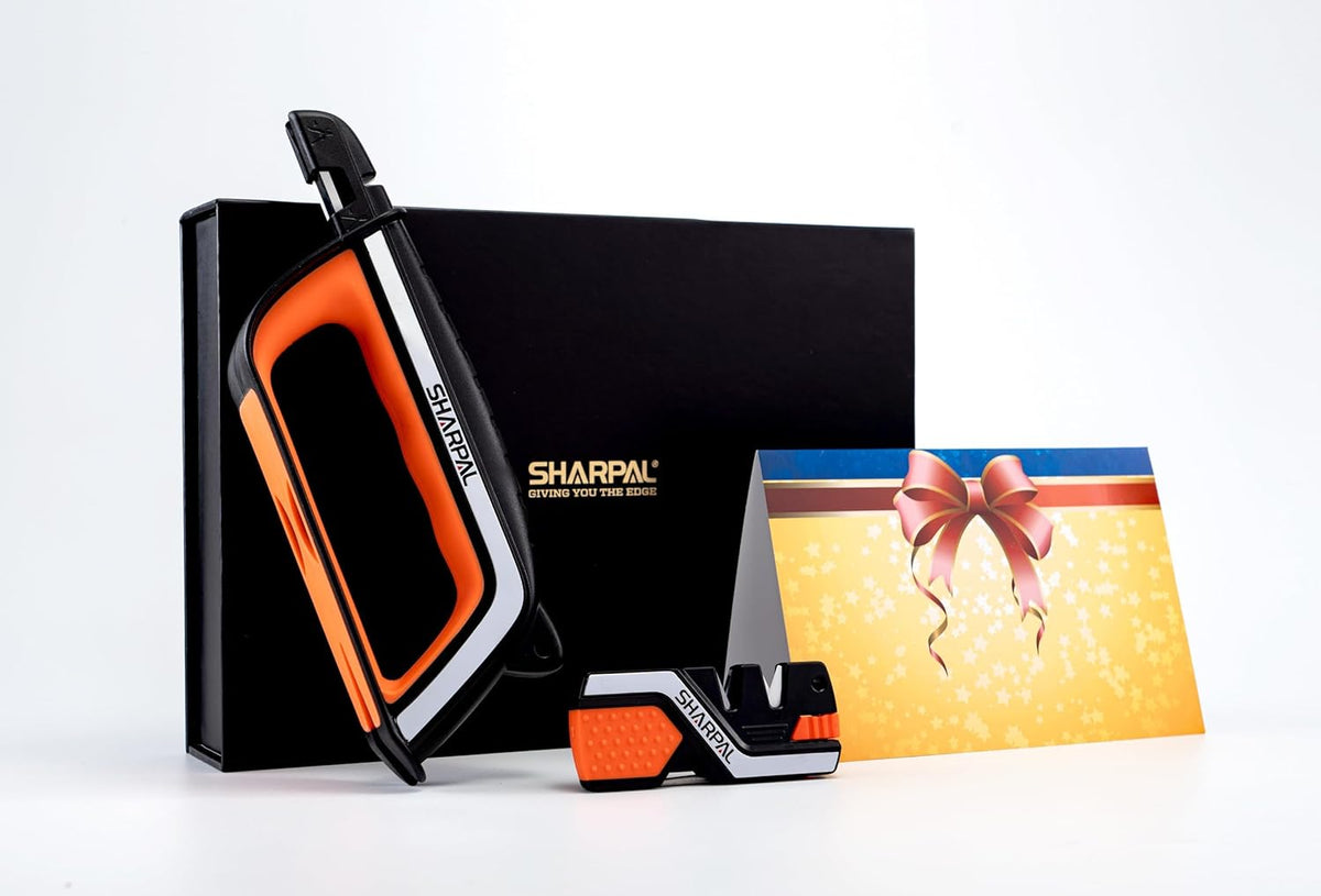 101N 6-in-1 Pocket Knife Sharpener & Survival Tool | Diamond Sharpening Rod, Fire Starter Ferro Rod, Whistle, Sharpens Straight & Serrated Blades, Repairs & Hones Knives