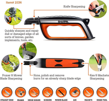 101N 6-in-1 Pocket Knife Sharpener & Survival Tool | Diamond Sharpening Rod, Fire Starter Ferro Rod, Whistle, Sharpens Straight & Serrated Blades, Repairs & Hones Knives