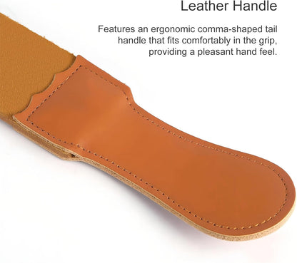 Straight Razor Strop, Leather Sharpening Strap for Barber Use, Brown, J5036