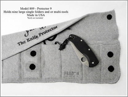 The Knife Protector 9-Knife Roll - Silicone Treated