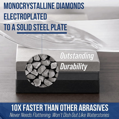 Ultra Sharp Diamond Sharpening Stone Set - Fine/Extra Fine - 8 x 3