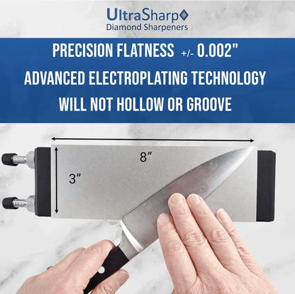Ultra Sharp Diamond Sharpening Stone Set - Fine/Extra Fine - 8 x 3