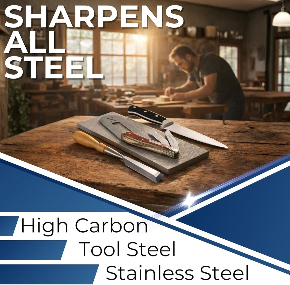 Ultra Sharp Diamond Sharpening Stone Set - Fine/Extra Fine - 8 x 3