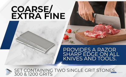 Ultra Sharp Diamond Sharpening Stone Set - Fine/Extra Fine - 8 x 3