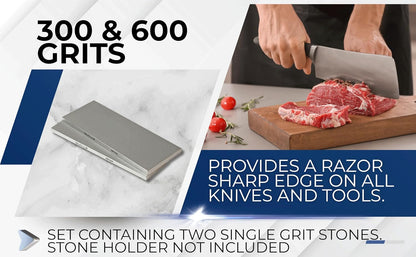 Ultra Sharp Diamond Sharpening Stone Set - Fine/Extra Fine - 8 x 3