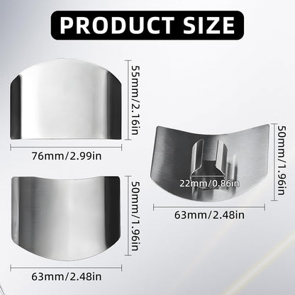 2026 New Stainless Steel Finger Guard, Multifunctional Finger Protector for Cutting Food, Avoid Hurting Kitchen Tools (2 Pcs)