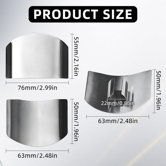2026 New Stainless Steel Finger Guard, Multifunctional Finger Protector for Cutting Food, Avoid Hurting Kitchen Tools (2 Pcs)