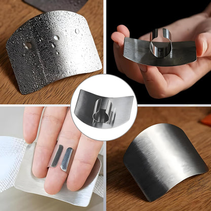 2026 New Stainless Steel Finger Guard, Multifunctional Finger Protector for Cutting Food, Avoid Hurting Kitchen Tools (2 Pcs)