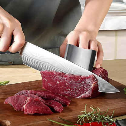2026 New Stainless Steel Finger Guard, Multifunctional Finger Protector for Cutting Food, Avoid Hurting Kitchen Tools (2 Pcs)