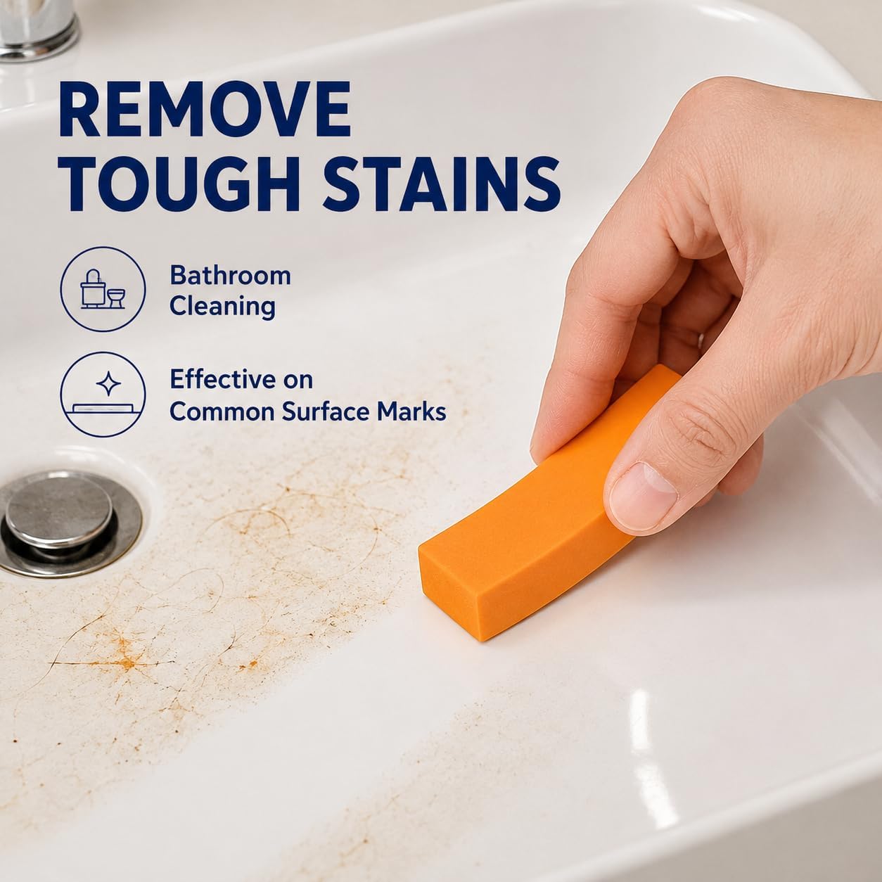 2Pcs Advanced Rust and Stain Remover Erasers, Cleaning Miracle Bathrooms and Kitchens