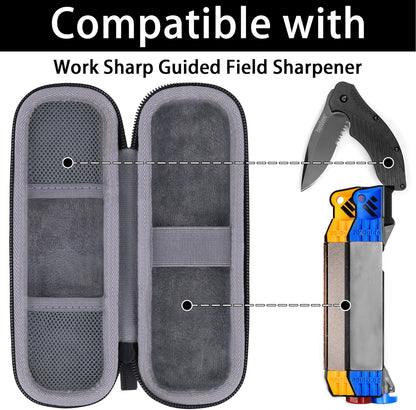 Hard Travel Case For Work Sharp Benchmade Field Sharpener | Fits Work Sharp And Benchmade Field Sharpeners, Secure Strap, Compact Design, Hard Exterior