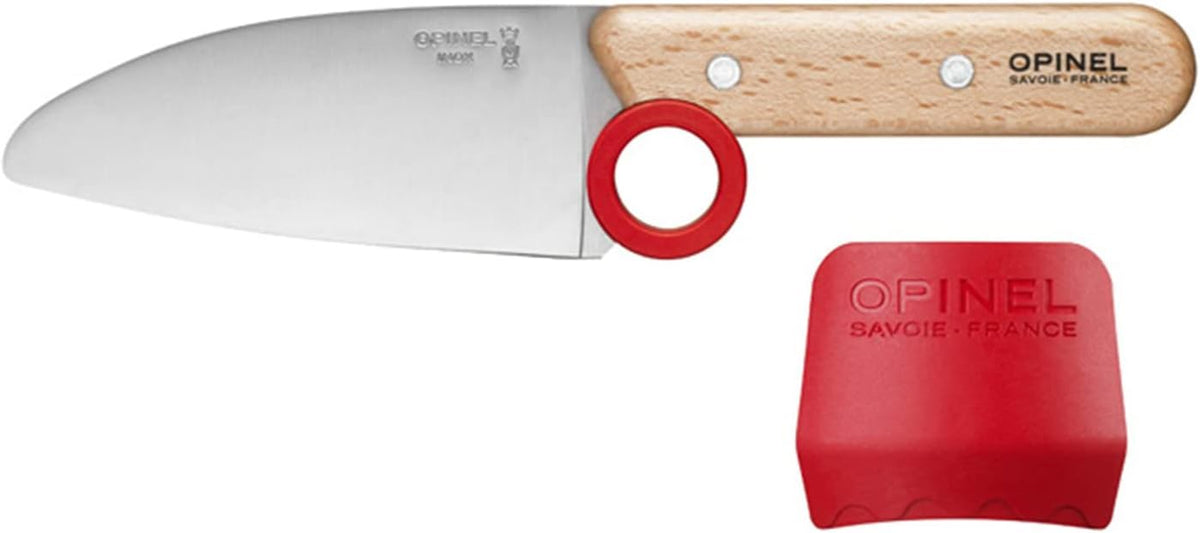 Le Petit Chef Knife Set, Chef Knife with Rounded Tip, Fingers Guard, For Children, Teaching Food Prep and Kitchen Safety, 2 Piece Set, Made in France