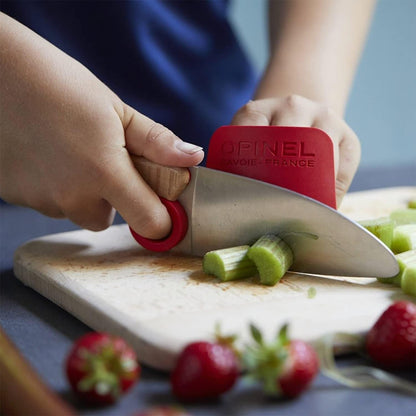 Le Petit Chef Knife Set, Chef Knife with Rounded Tip, Fingers Guard, For Children, Teaching Food Prep and Kitchen Safety, 2 Piece Set, Made in France