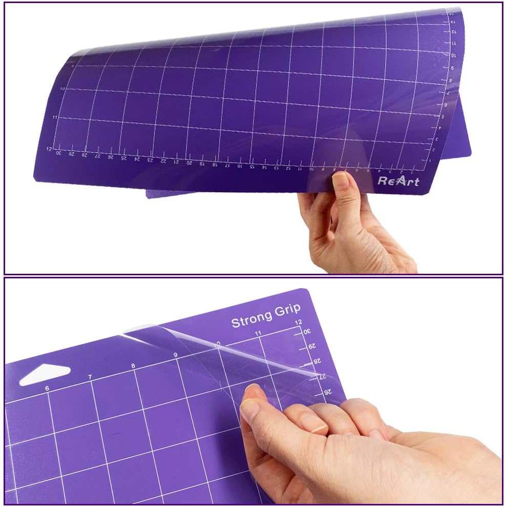 Cutting Mat Suit for Silhouette Cameo 3 Packs 12” x 12” - Light Grip Adhesive Cutting Mat Replacement Set Mats Vinyl Craft