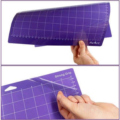Cutting Mat Suit for Silhouette Cameo 3 Packs 12” x 12” - Light Grip Adhesive Cutting Mat Replacement Set Mats Vinyl Craft