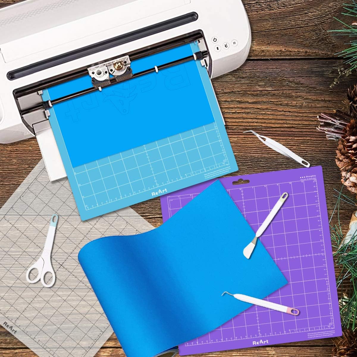 Cutting Mat Suit for Silhouette Cameo 3 Packs 12” x 12” - Light Grip Adhesive Cutting Mat Replacement Set Mats Vinyl Craft