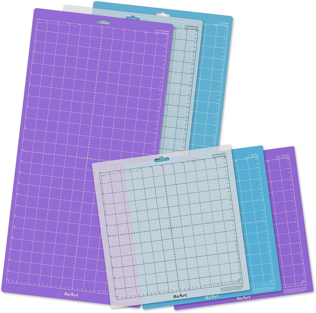 Cutting Mat Suit for Silhouette Cameo 3 Packs 12” x 12” - Light Grip Adhesive Cutting Mat Replacement Set Mats Vinyl Craft