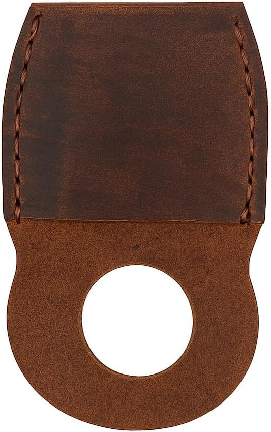 Handmade Leather Thumb Guard for Wood Carving – Full-Grain Leather Finger Protector, Carving & Whittling Safety Shield for Carpenters, Crafting, Woodworking Tools (Brown)