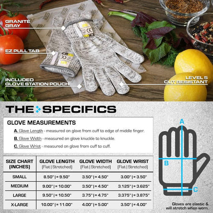 Ultra Durable Series Cut Resistant Gloves - Cutting Gloves for Chefs, BBQ and Cooking - Level 5 Protection, Food Grade Safe Cut - Purple, Large Size
