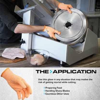 Ultra Durable Series Cut Resistant Gloves - Cutting Gloves for Chefs, BBQ and Cooking - Level 5 Protection, Food Grade Safe Cut - Purple, Large Size