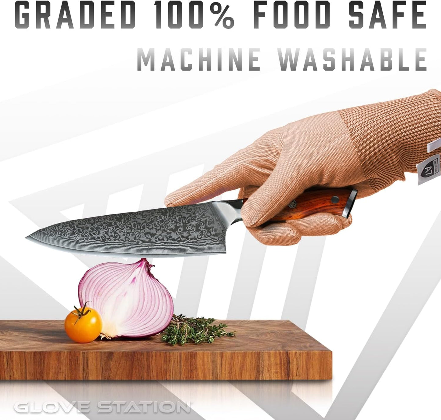 Ultra Durable Series Cut Resistant Gloves - Cutting Gloves for Chefs, BBQ and Cooking - Level 5 Protection, Food Grade Safe Cut - Purple, Large Size