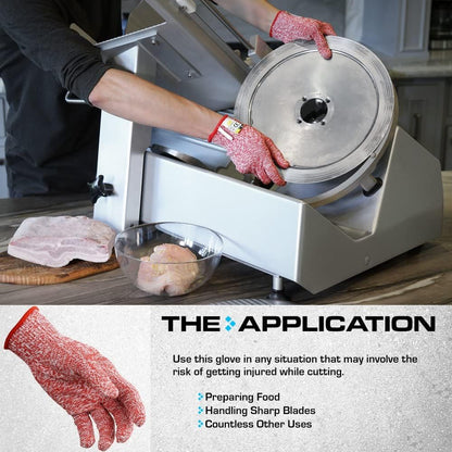 Ultra Durable Series Cut Resistant Gloves - Cutting Gloves for Chefs, BBQ and Cooking - Level 5 Protection, Food Grade Safe Cut - Purple, Large Size