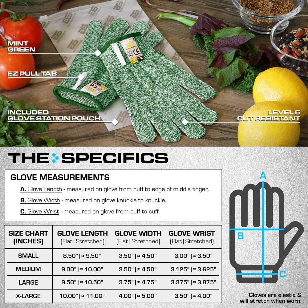 Ultra Durable Series Cut Resistant Gloves - Cutting Gloves for Chefs, BBQ and Cooking - Level 5 Protection, Food Grade Safe Cut - Purple, Large Size