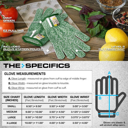 Ultra Durable Series Cut Resistant Gloves - Cutting Gloves for Chefs, BBQ and Cooking - Level 5 Protection, Food Grade Safe Cut - Purple, Large Size