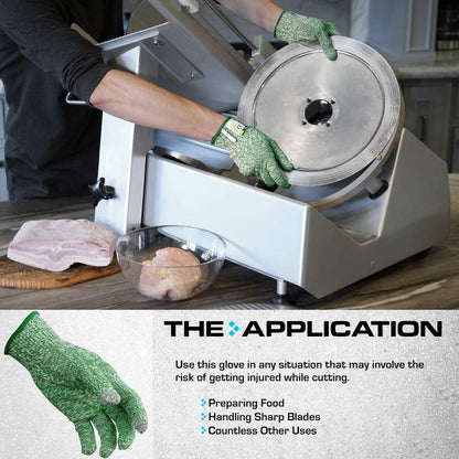 Ultra Durable Series Cut Resistant Gloves - Cutting Gloves for Chefs, BBQ and Cooking - Level 5 Protection, Food Grade Safe Cut - Purple, Large Size