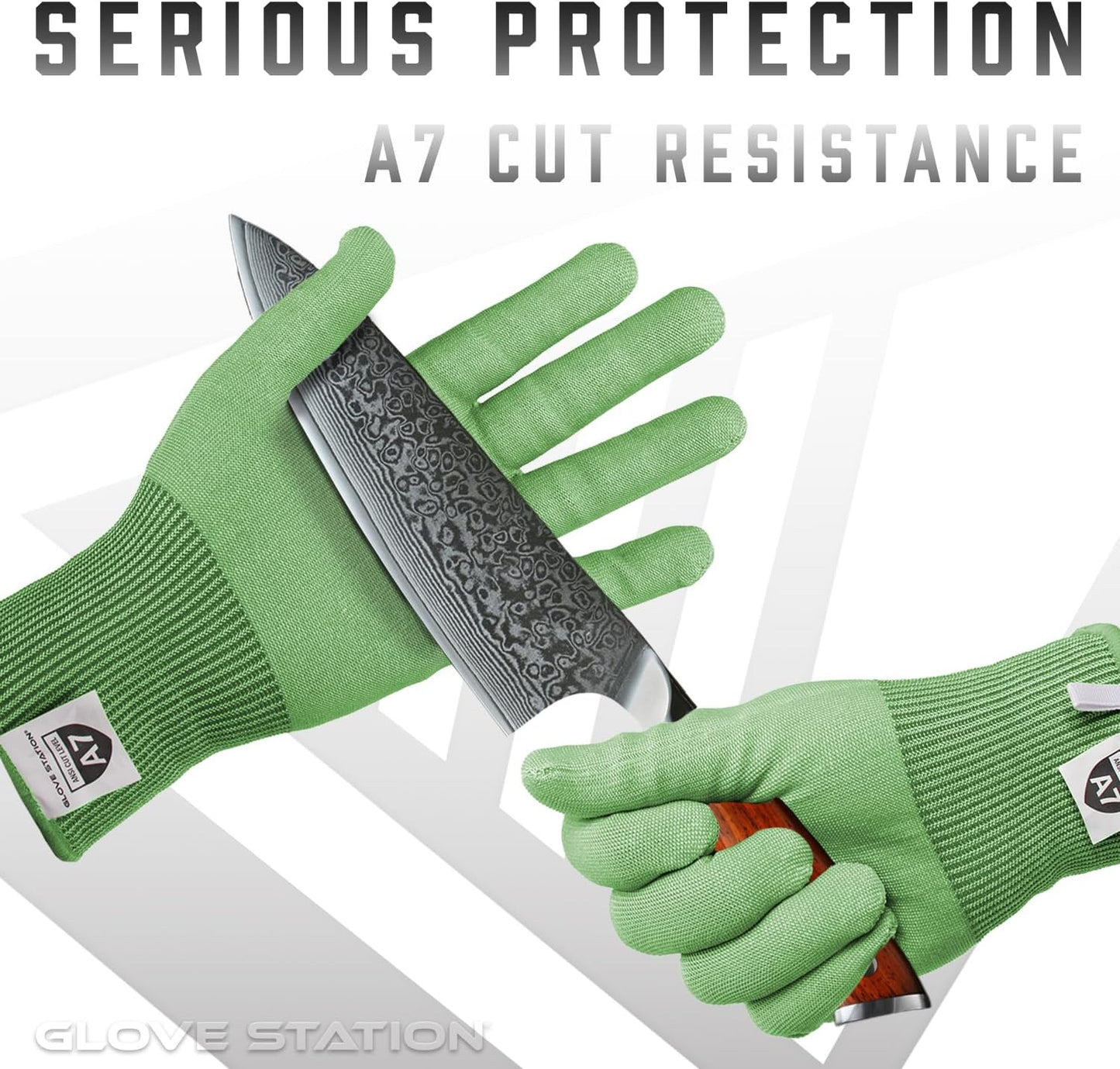 Ultra Durable Series Cut Resistant Gloves - Cutting Gloves for Chefs, BBQ and Cooking - Level 5 Protection, Food Grade Safe Cut - Purple, Large Size