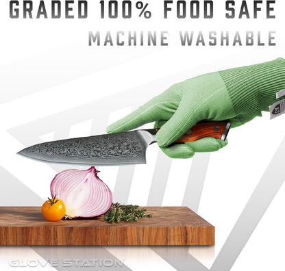 Ultra Durable Series Cut Resistant Gloves - Cutting Gloves for Chefs, BBQ and Cooking - Level 5 Protection, Food Grade Safe Cut - Purple, Large Size